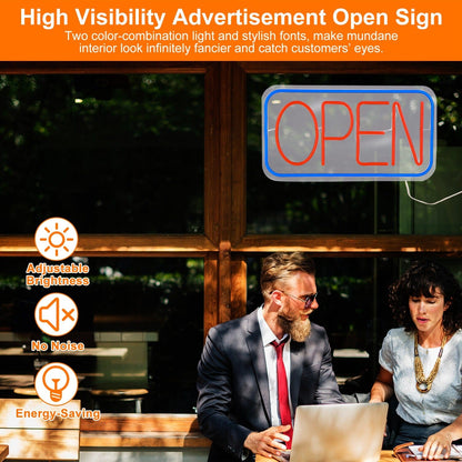 Skorter | LED Open Sign Advertising Table with 11 Levels Adjustable Brightness