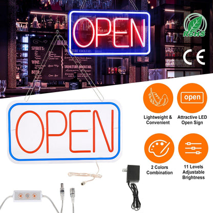 Skorter | LED Open Sign Advertising Table with 11 Levels Adjustable Brightness