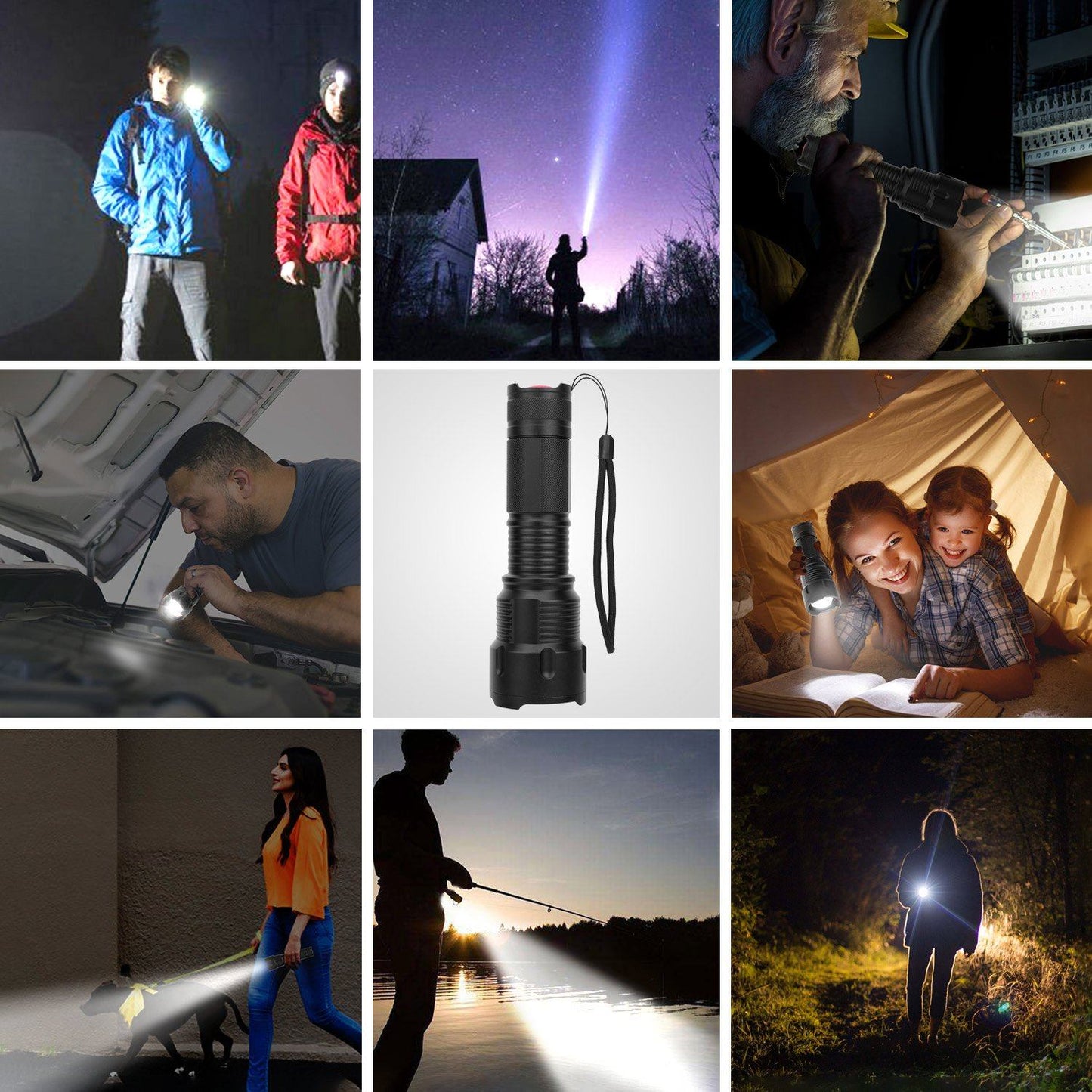 Skorter | LED Rechargeable Zoomable Flashlight