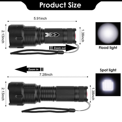 Skorter | LED Rechargeable Zoomable Flashlight