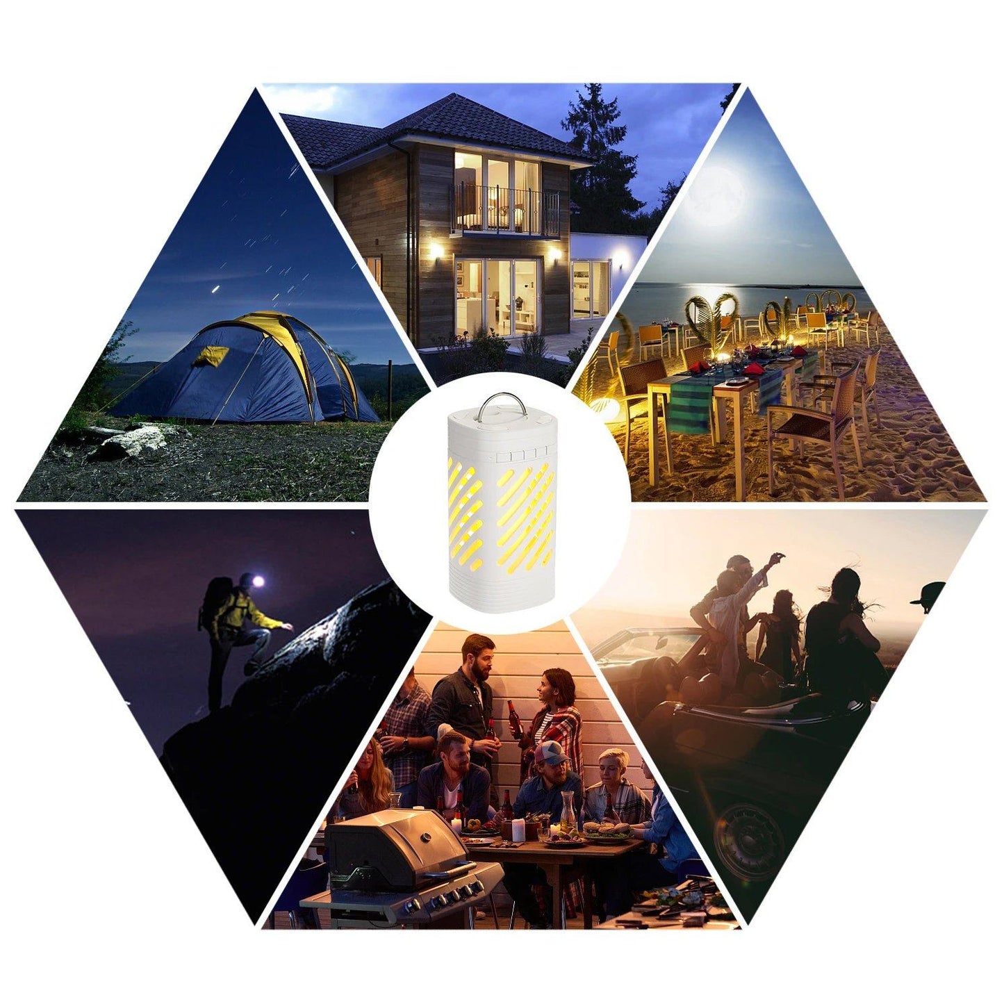 Skorter | LED Smart Touch Bluetooth Speaker Rechargeable Camping Lamp