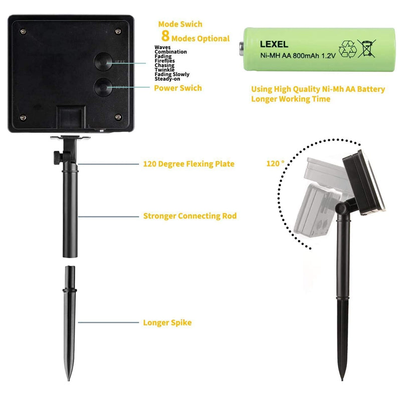 Skorter | Solar string lights for outdoor use | Waterproof solar garden lights