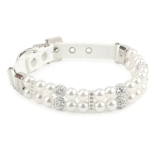 Skorter | Artificial Pearls & Rhinestone Necklace for Dogs