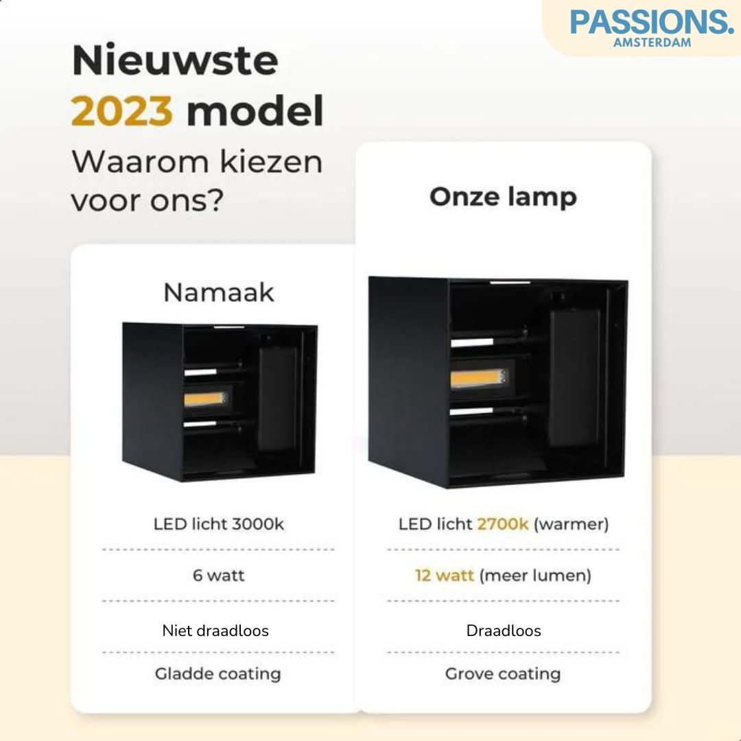 Skorter | Light Cube | Luxury, Wireless Wall Lamp!