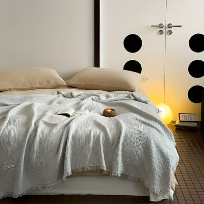 Skorter | Cotton Crinkle Tassel Blanket