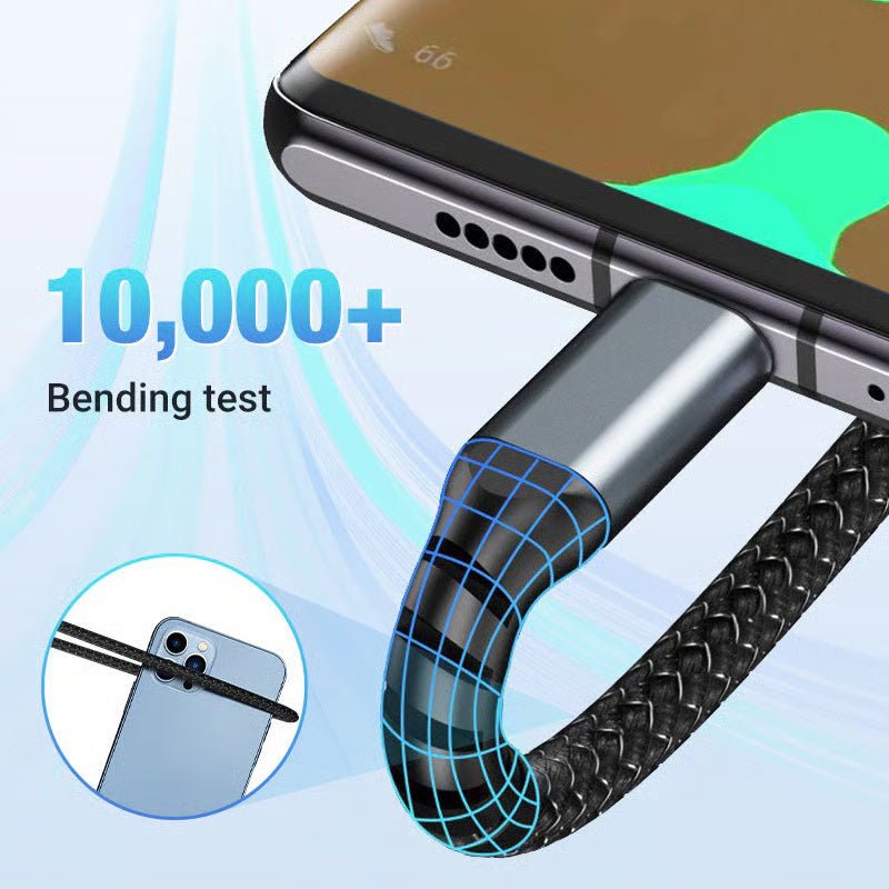 Skorter | LIGHTLINK – Transparent 3-in-1 Super Fast Charging Cable with LED Glow