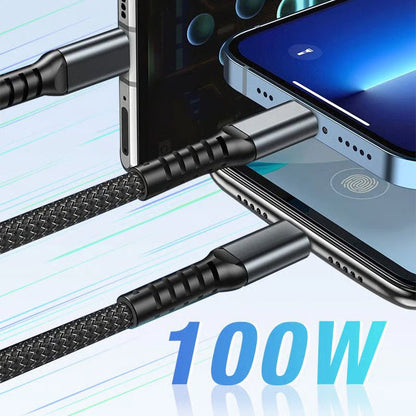 Skorter | LIGHTLINK – Transparent 3-in-1 Super Fast Charging Cable with LED Glow