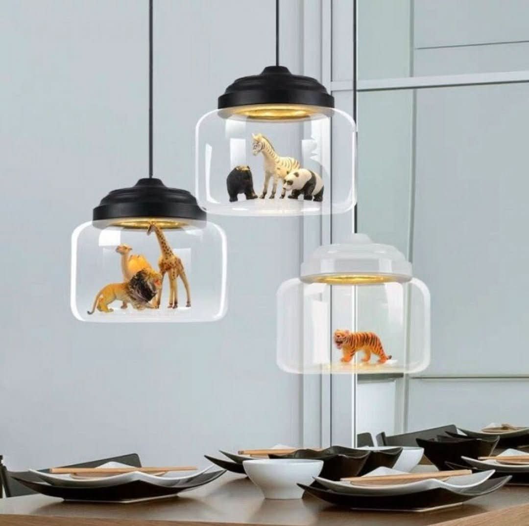 Skorter | Smaller Zoo | Pendant lamp with glass shade
