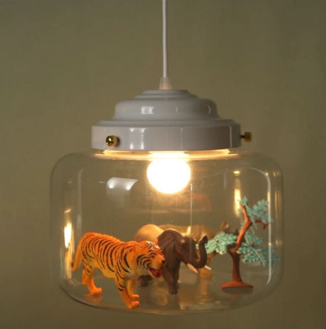 Skorter | Smaller Zoo | Pendant lamp with glass shade