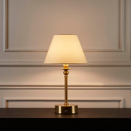 Skorter | Lucille Ornate LED Rechargeable Wireless Lamp - Brass