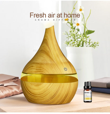 Skorter | WoodMist Aroma Humidifier – 500 ml with LED Mood Lighting