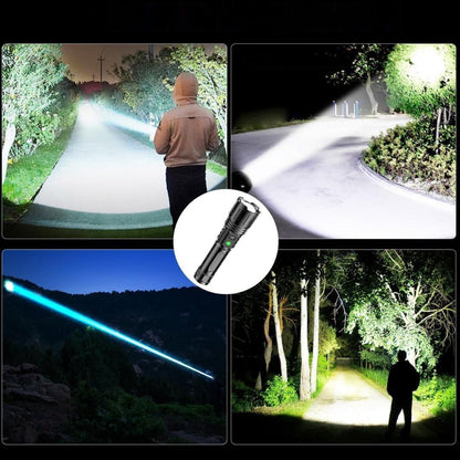 Skorter | 100,000 Lumen Rechargeable LED Flashlight | Waterproof, Impact-Resistant & Ideal for Hiking, Emergencies & Power Outages