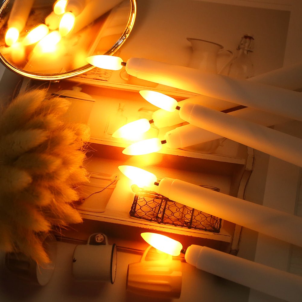 Skorter | FLAMORA – LED Taper Candles with Remote & Timer