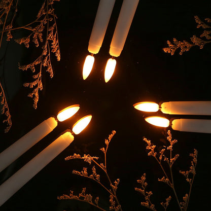 Skorter | FLAMORA – LED Taper Candles with Remote & Timer