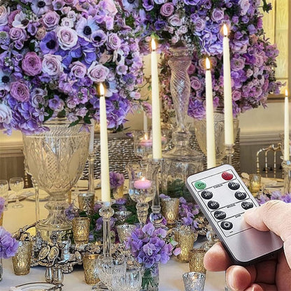 Skorter | FLAMORA – LED Taper Candles with Remote & Timer