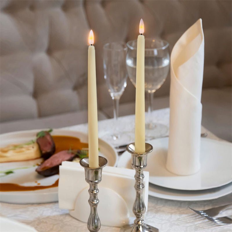 Skorter | FLAMORA – LED Taper Candles with Remote & Timer