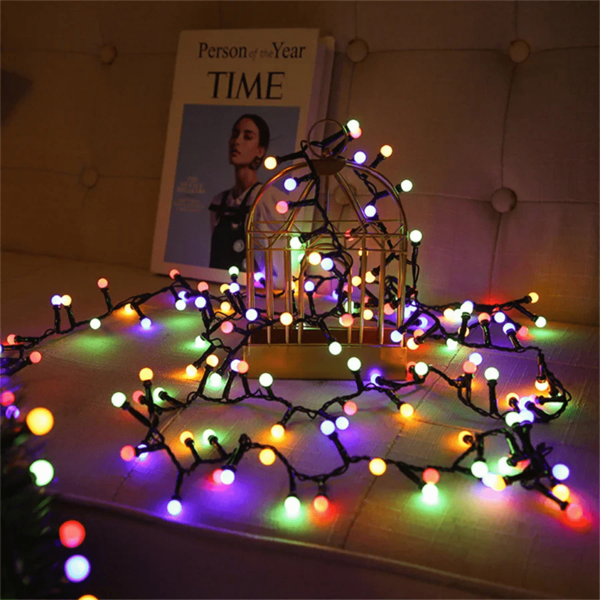 Skorter | LUMIGLOW – Outdoor LED String Lights with Waterproof Globe Bulbs & 8 Lighting Modes