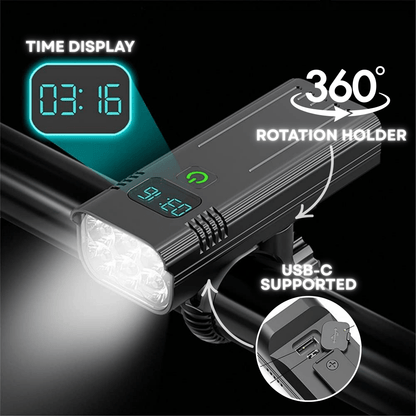 Skorter | ROADGLOW X – 5000 Lumen Bike Light with 12 LEDs & USB-C Rechargeable Battery