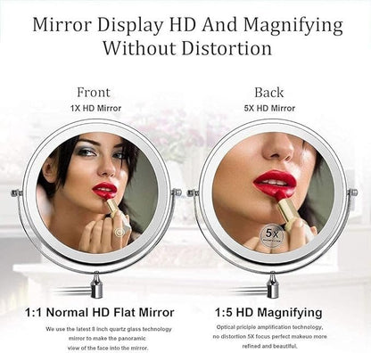 Skorter | LUMIVIEW – Rechargeable LED Magnifying Mirror with Touch Control