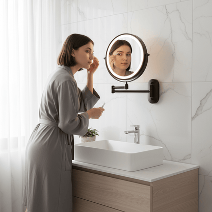 Skorter | LUMIVIEW – Rechargeable LED Magnifying Mirror with Touch Control