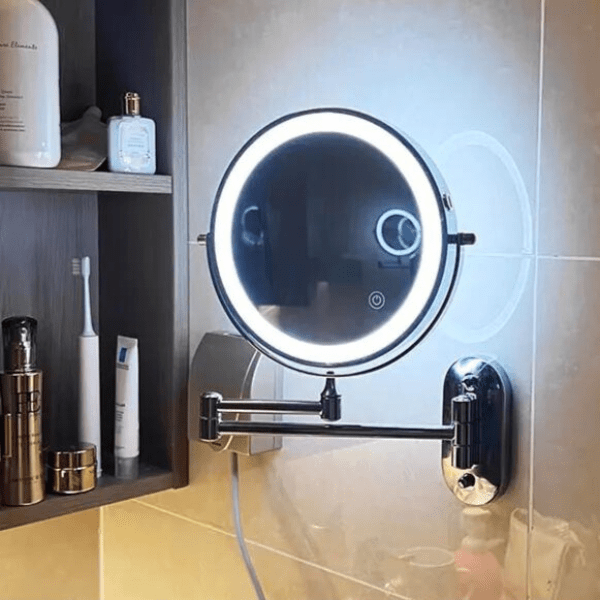Skorter | LUMIVIEW – Rechargeable LED Magnifying Mirror with Touch Control