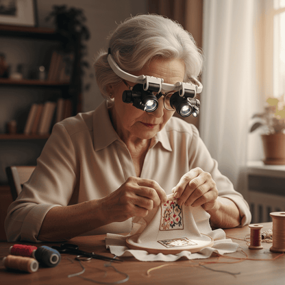 Skorter | LUMIVISOR – Adjustable LED Magnifying Glasses with 8x–23x Zoom
