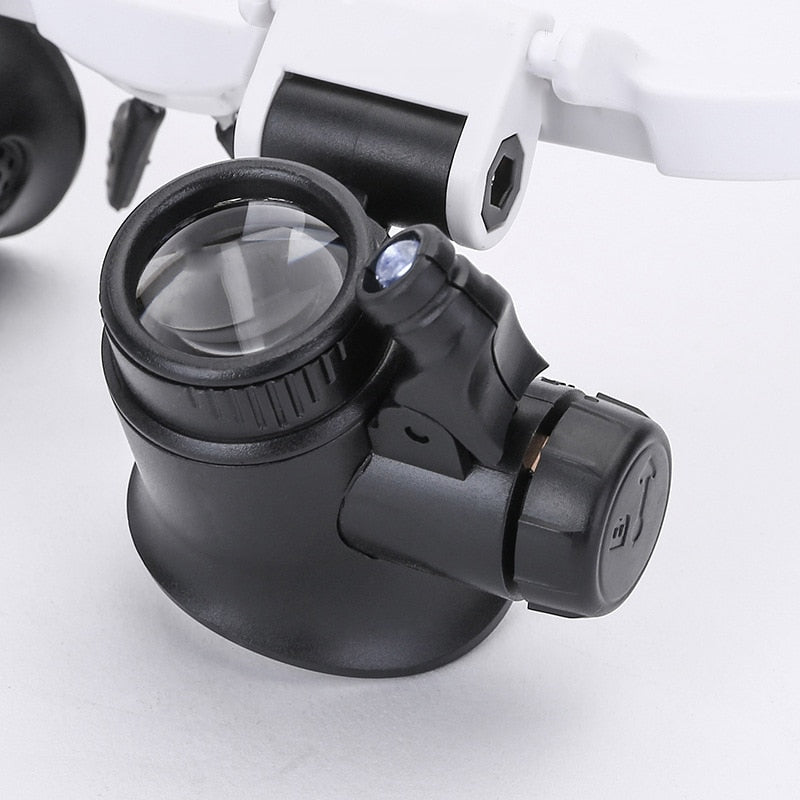 Skorter | LUMIVISOR – Adjustable LED Magnifying Glasses with 8x–23x Zoom