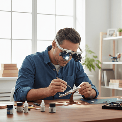 Skorter | LUMIVISOR – Adjustable LED Magnifying Glasses with 8x–23x Zoom