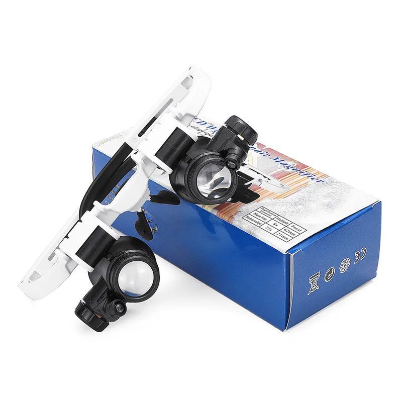 Skorter | LUMIVISOR – Adjustable LED Magnifying Glasses with 8x–23x Zoom