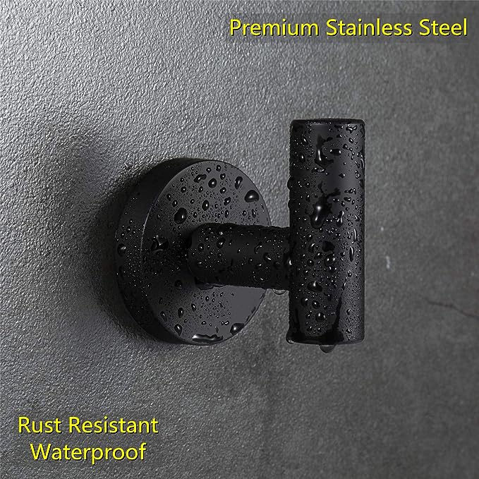 LuxeHooks Black Stainless Towel Hooks - SKØRTER