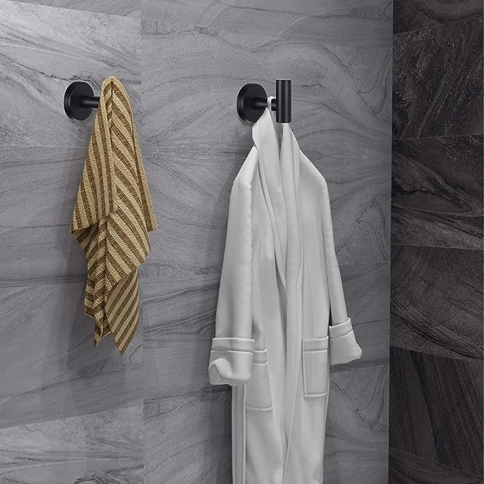 LuxeHooks Black Stainless Towel Hooks - SKØRTER