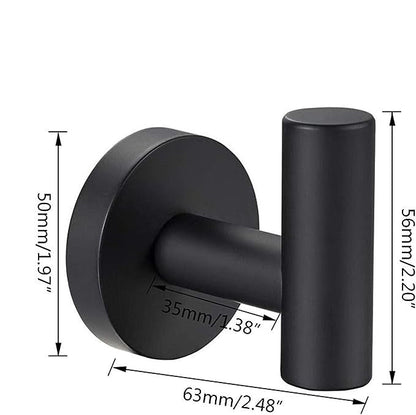 LuxeHooks Black Stainless Towel Hooks - SKØRTER