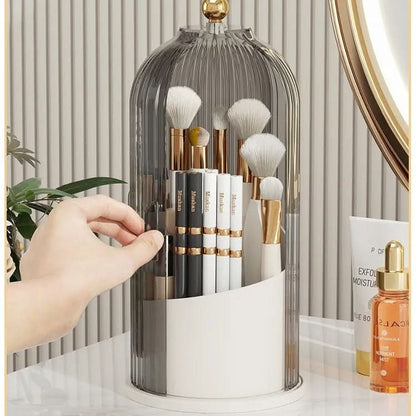 Skorter | 360° Rotating Makeup Brush Organizer with Lid