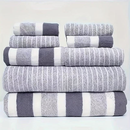 Skorter | 8-Piece Coral Fleece Towel Set – Ultra-Soft & Quick-Drying