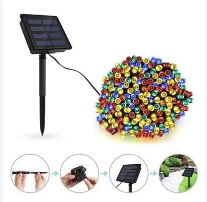 Skorter | LED Lumify USB Solar Fairy Lights - Warm White Lights for Garden Decor