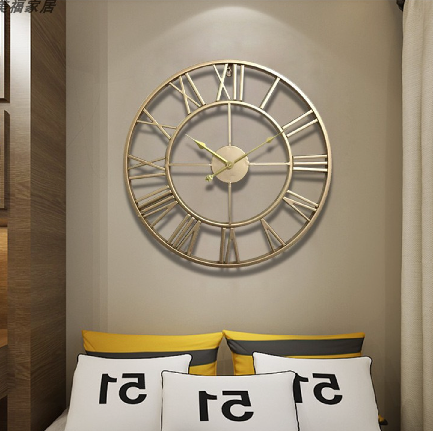 Skorter | Golden or bronze skeleton wall clock