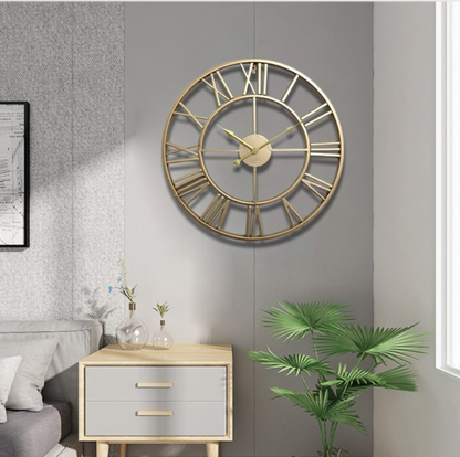Skorter | Golden or bronze skeleton wall clock