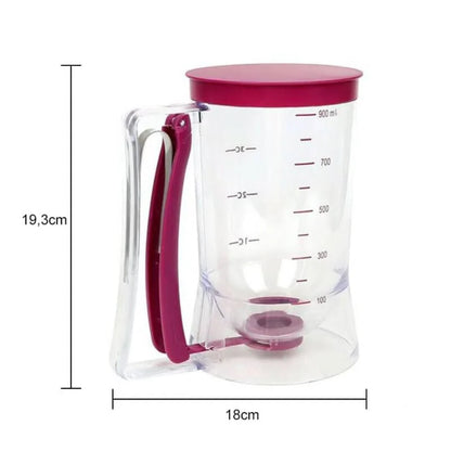 Skorter | Dough dispenser with measuring scale and spout for muffins and cakes