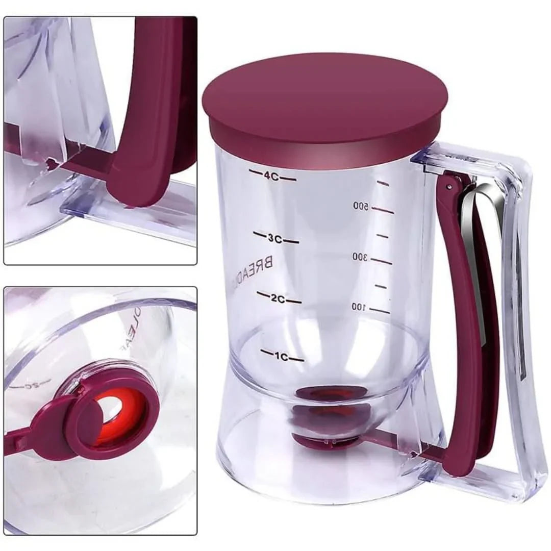 Skorter | Dough dispenser with measuring scale and spout for muffins and cakes