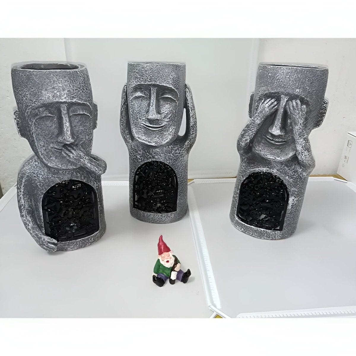 Skorter | MAGICAL TRIO – Solar Resin Garden Statues for Enchanting Outdoor Atmosphere