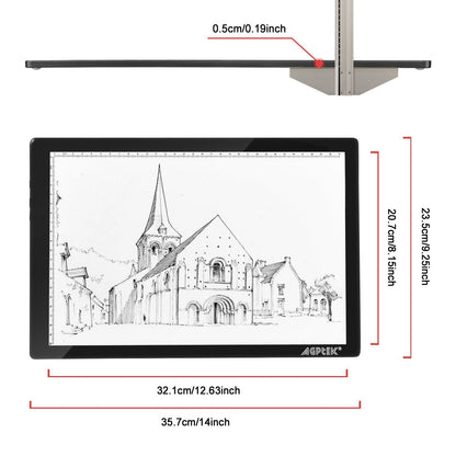Skorter | Magnetic LED Artcraft Drawing Light Pad A4 Size Light Box