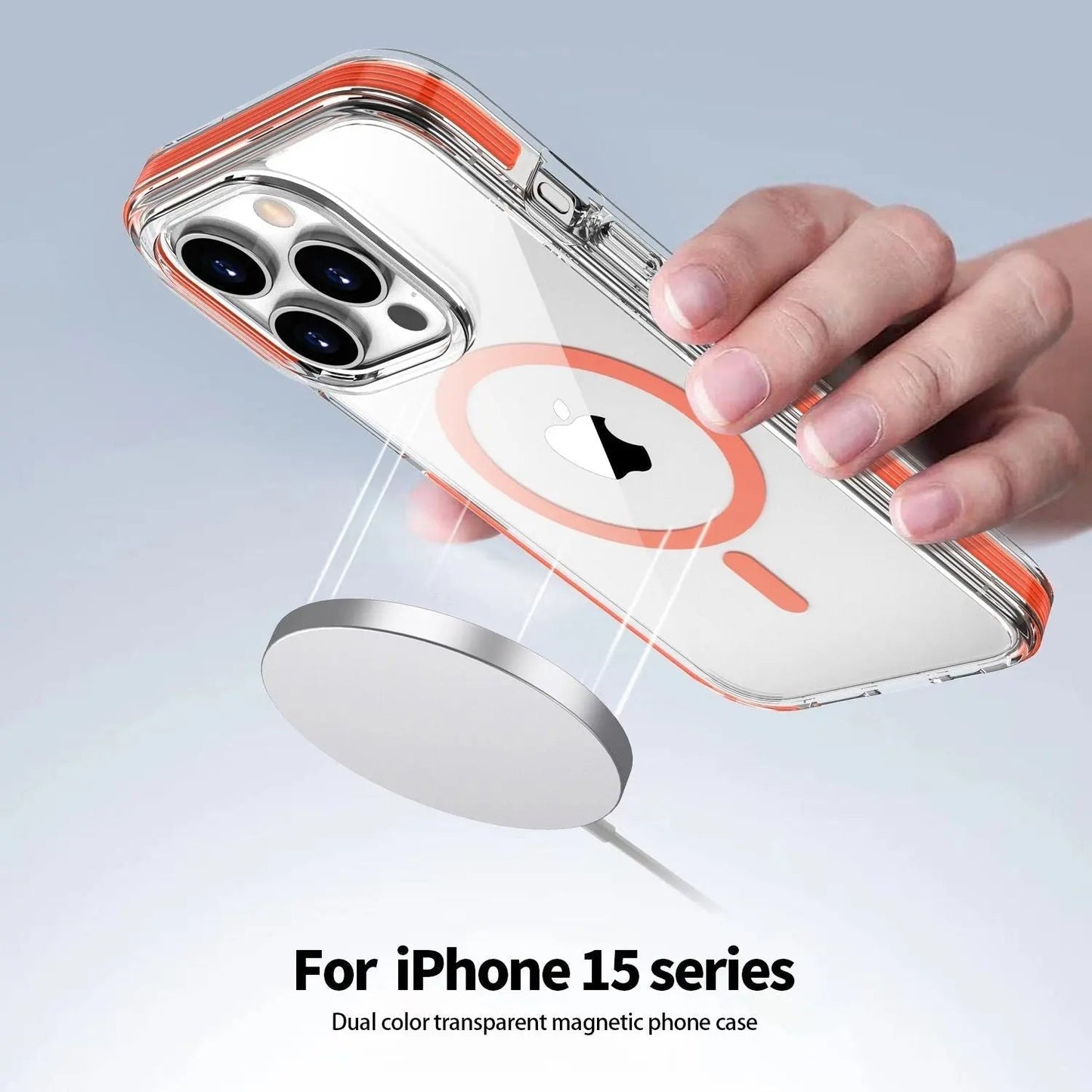 Skorter | Crystal Clear Magnetic Case for iPhone 15 Pro Max