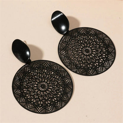 Skorter | Black Color Fashionable Ultra-Thin Flower Earrings Collection