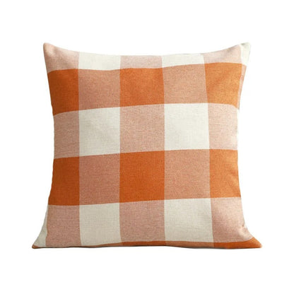 Skorter | Cozy Checked Cushion Cover in Country Style – Autumn Plaid (1+1 FREE)