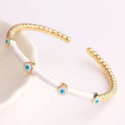 Skorter | Colorful Lucky Eye Open Cuff Bangle Bracelet For Women