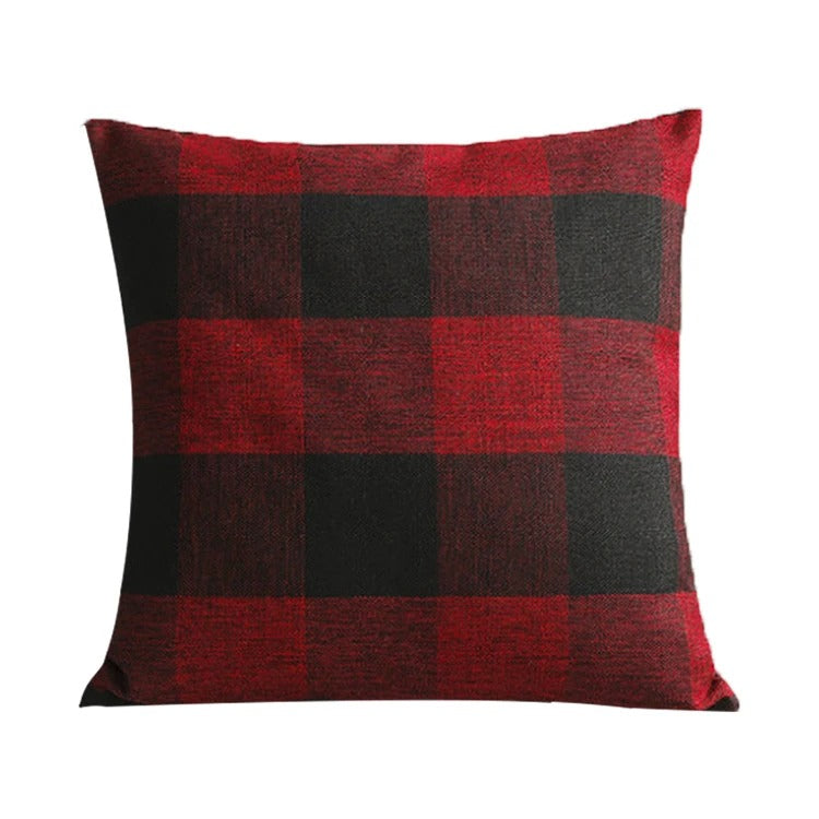 Skorter | Cozy Checked Cushion Cover in Country Style – Autumn Plaid (1+1 FREE)
