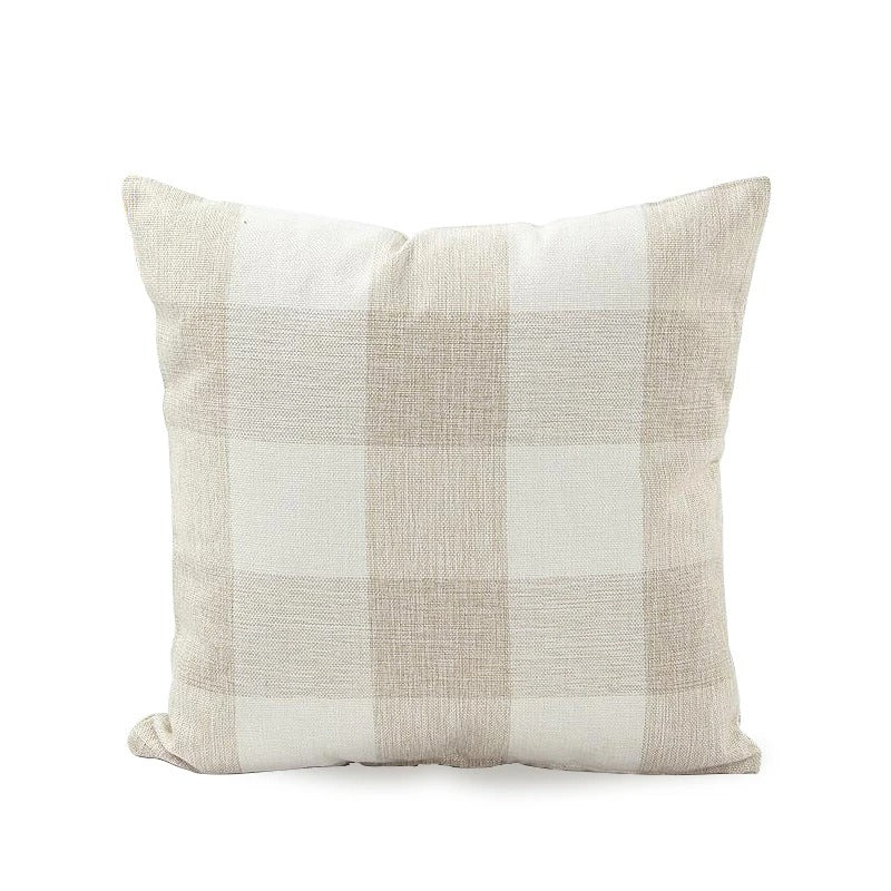 Skorter | Cozy Checked Cushion Cover in Country Style – Autumn Plaid (1+1 FREE)