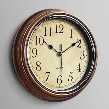 Skorter | WoodTime Classic Wall Clock – Stylish Wooden Decorative Clock with Silent Movement