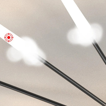 Skorter | Modern Industrial Ceiling Lamp Sputnik Fireworks | Black & Gold Finish. LED Lighting for Living Room. Dining Room & Bedroom Decor