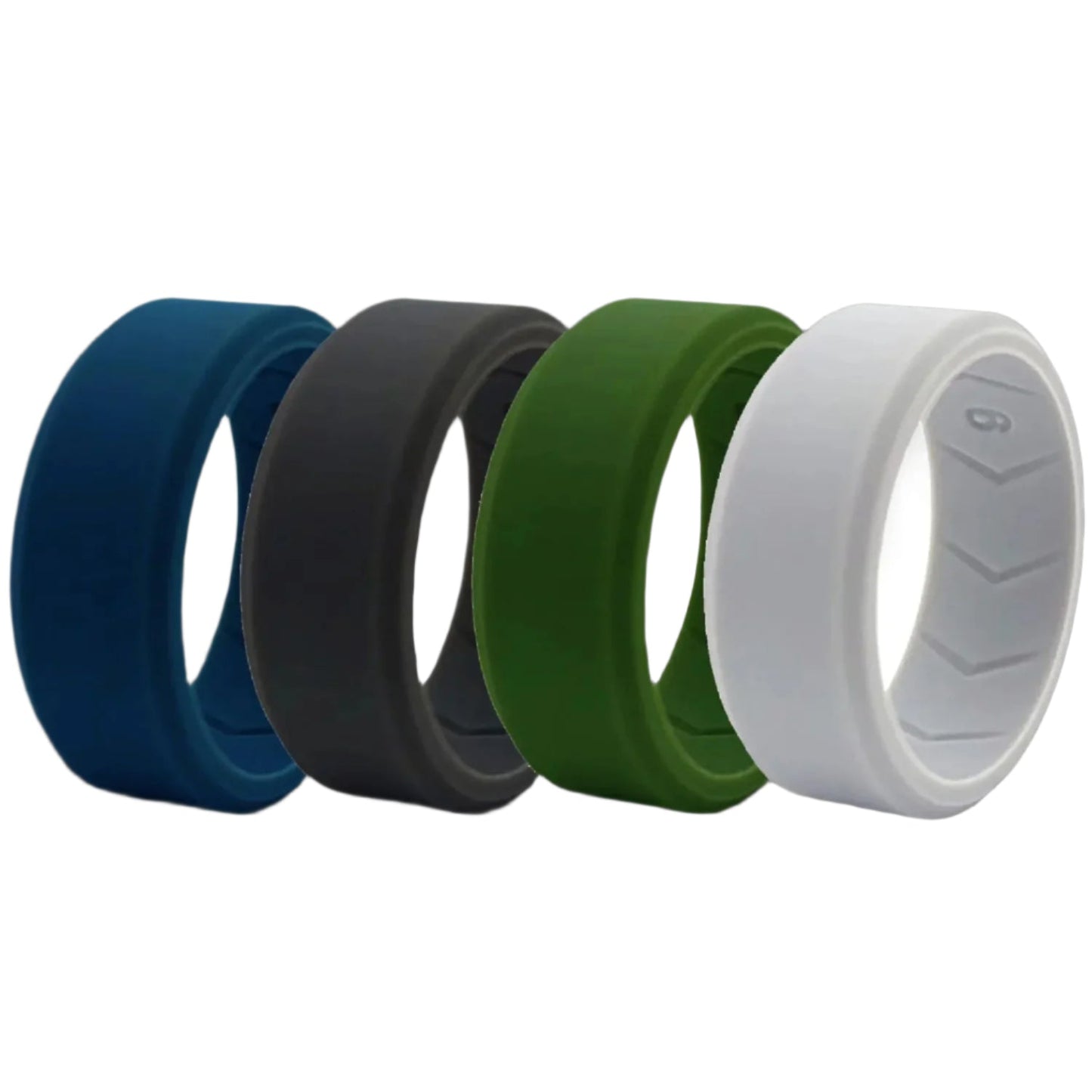 Skorter | Black Silicone Ring Set x 4– Stylish and Durable Wedding Band Alternative